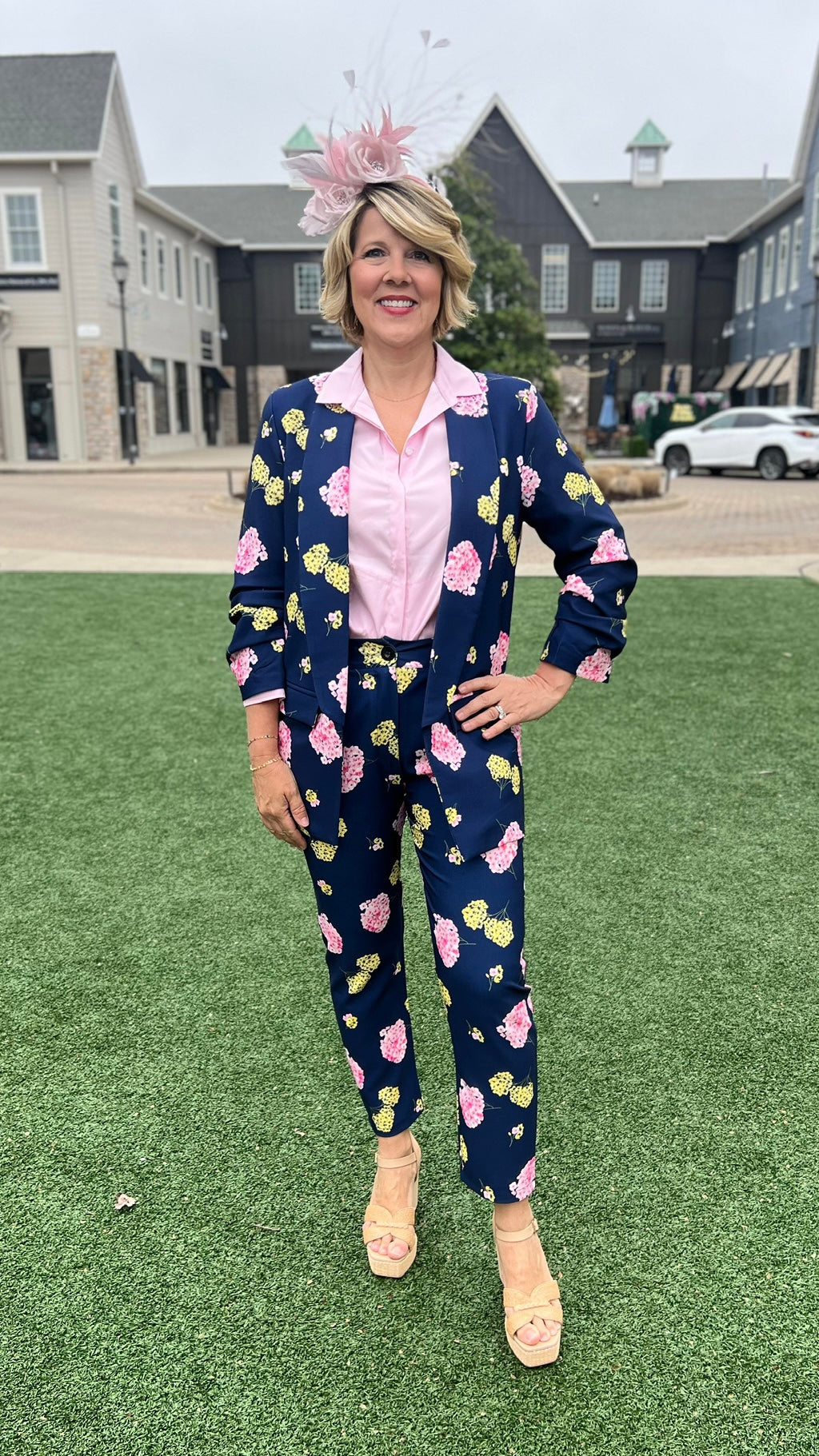 Navy Hydrengia Weekend Blazer