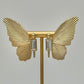 Gold Split Butterfly Earrings