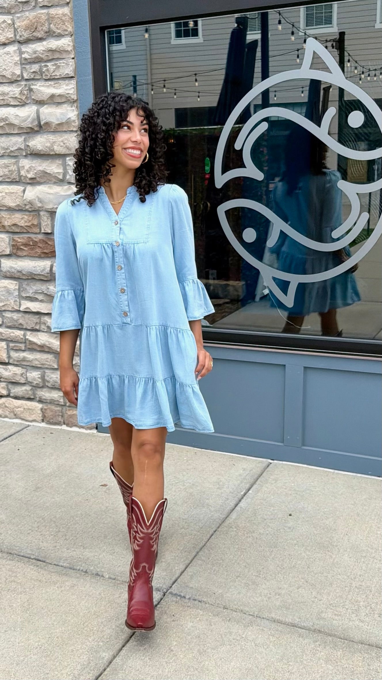 Kaylee Light Denim Dress