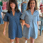 Diane Diamond Denim Dress - Light Blue