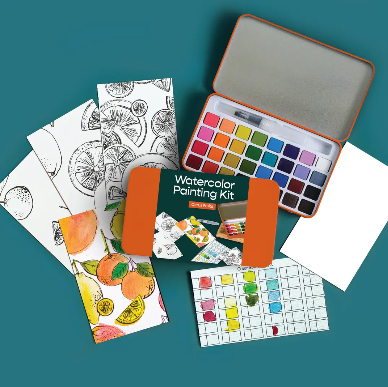 Citrus Fruits Watercolor Painting Kit