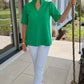 Carlyn Short Sleeve Top - Kelly Green