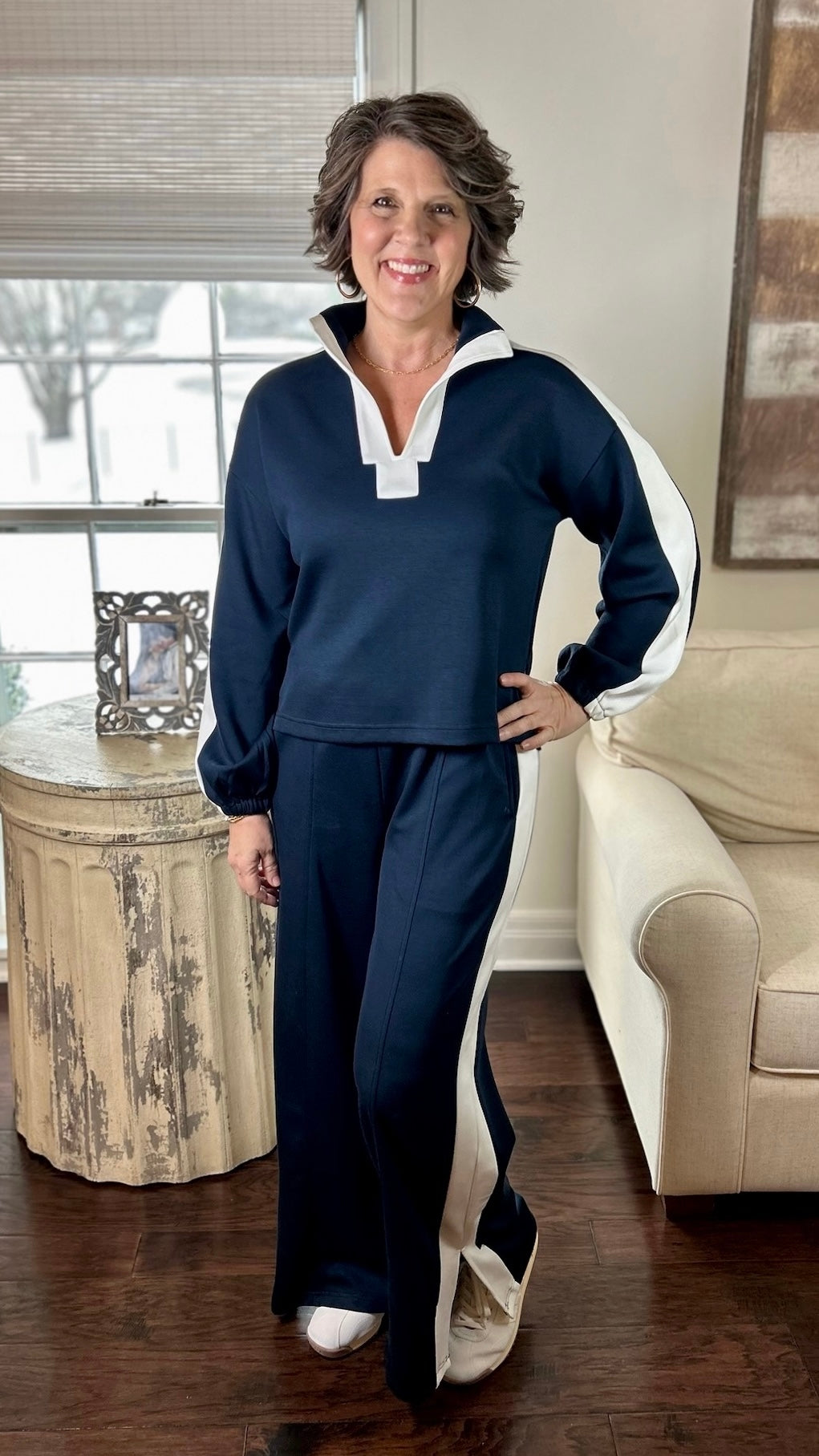 Skyler Leisure Top - Navy