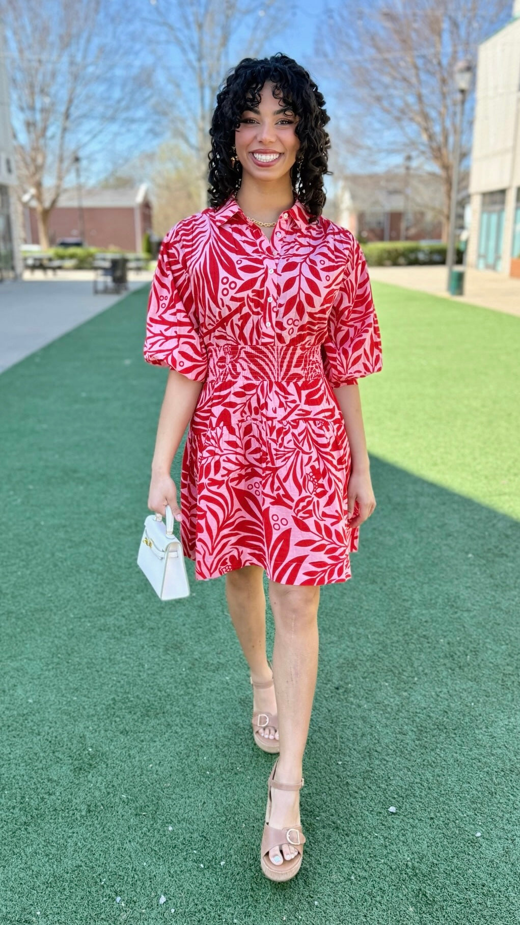 Uncle Frank Shirt Dress - Pink