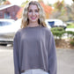 Claire Pleat Pullover - Mocha
