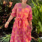 Ivy Jane Midi Tiered Dress -  Fuchsia