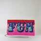 Fun Beaded Clutch Bag - Pink Mix