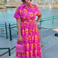 Ivy Jane Ikat Shirt Dress - Pink