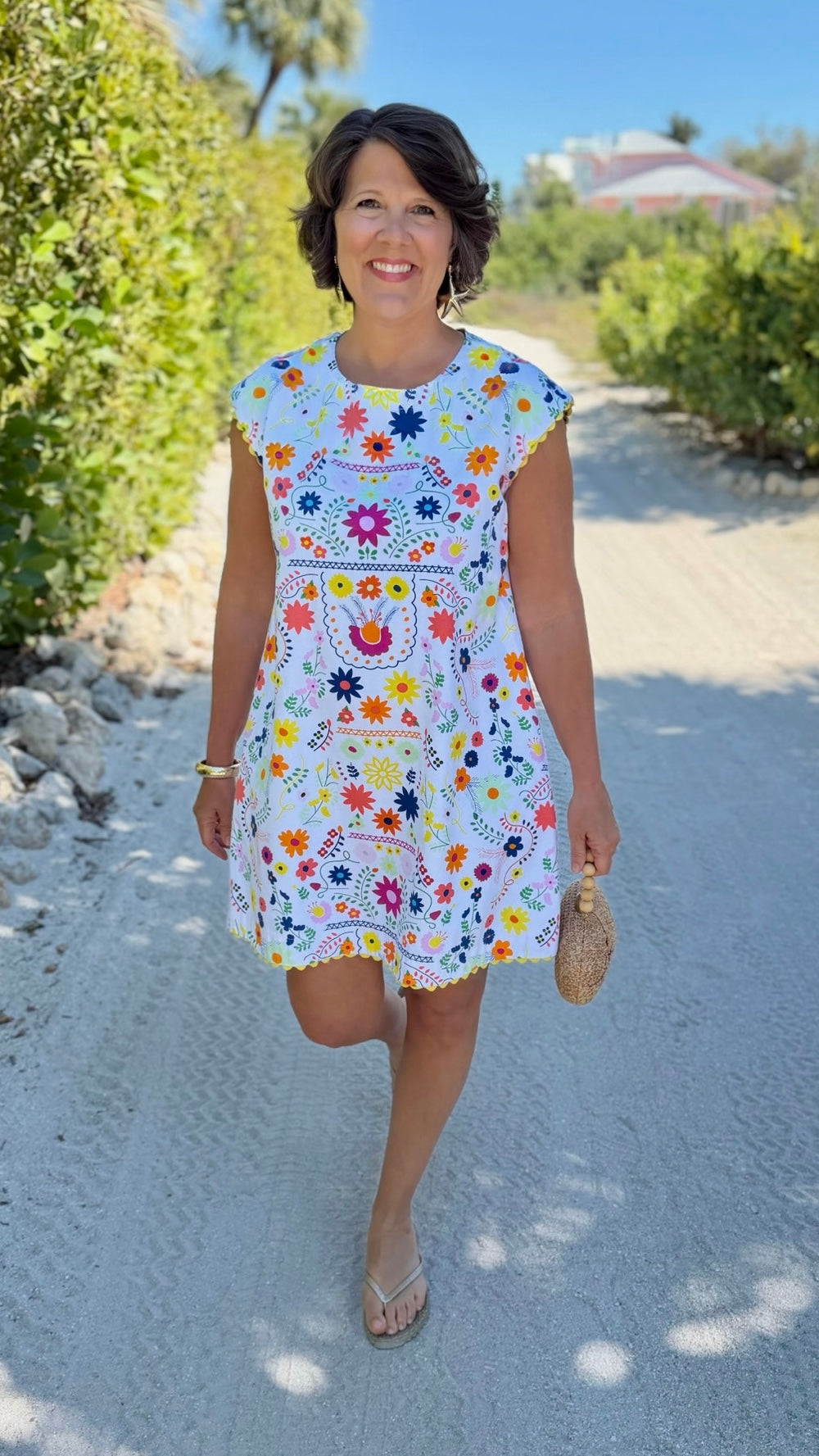 Sister Mary Flores Dress - White