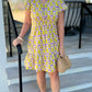 Uncle Frank Lime Tulip Shirred Front Dress