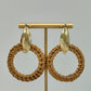 Rattan Linked Hoop Earrings
