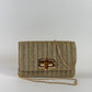 Lilly Gold Straw Clutch