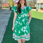 Arianna Mint Flora Dress