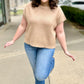 Classico Short Sleeve Sweater - Taupe