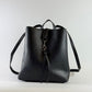 Multi Leather Bucket Bag - Black