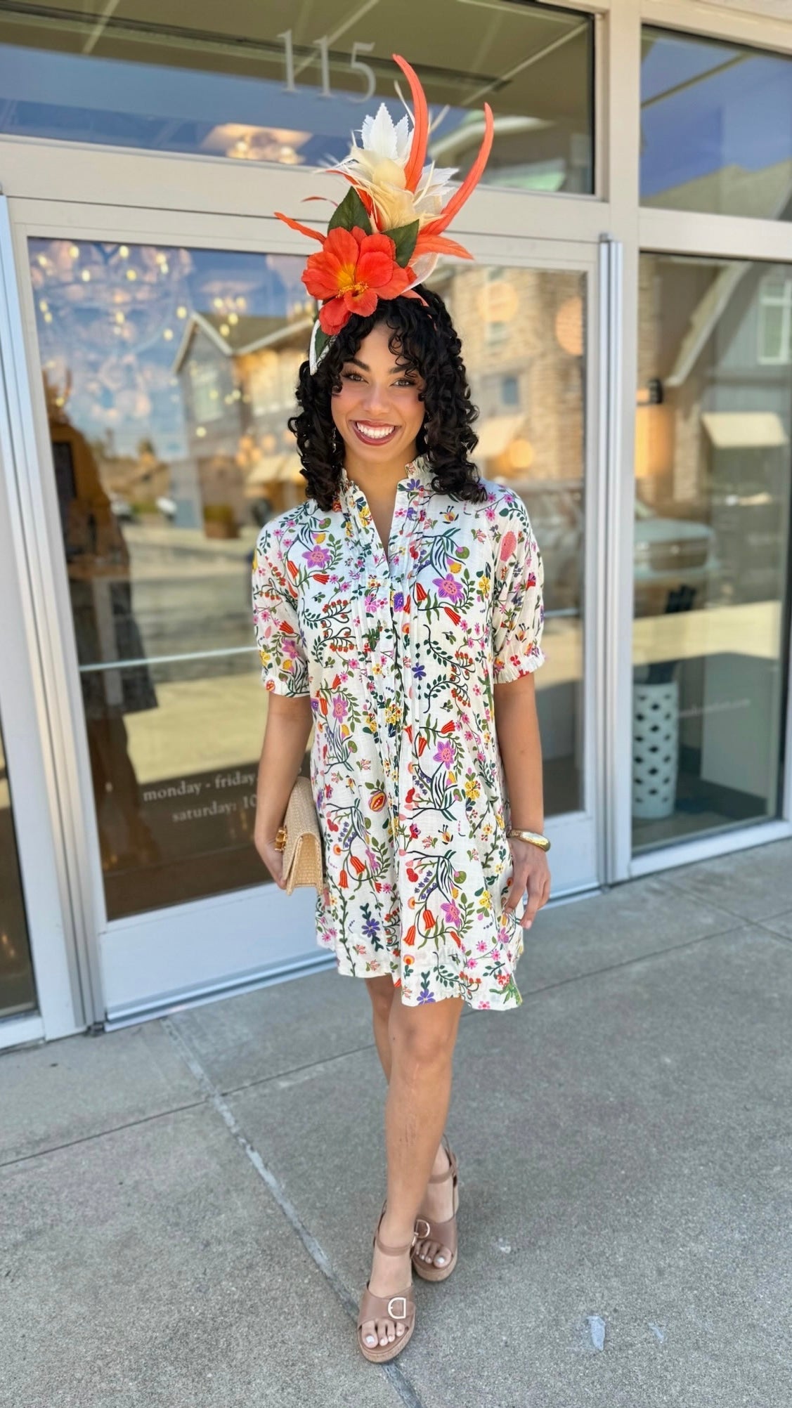 Uncle Frank Pintucked Dress - Parrot