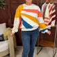 Agnes Wavy Stripe Pullover - Ivory Mix