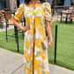 Uncle Frank Big Bloom Dress - Butter
