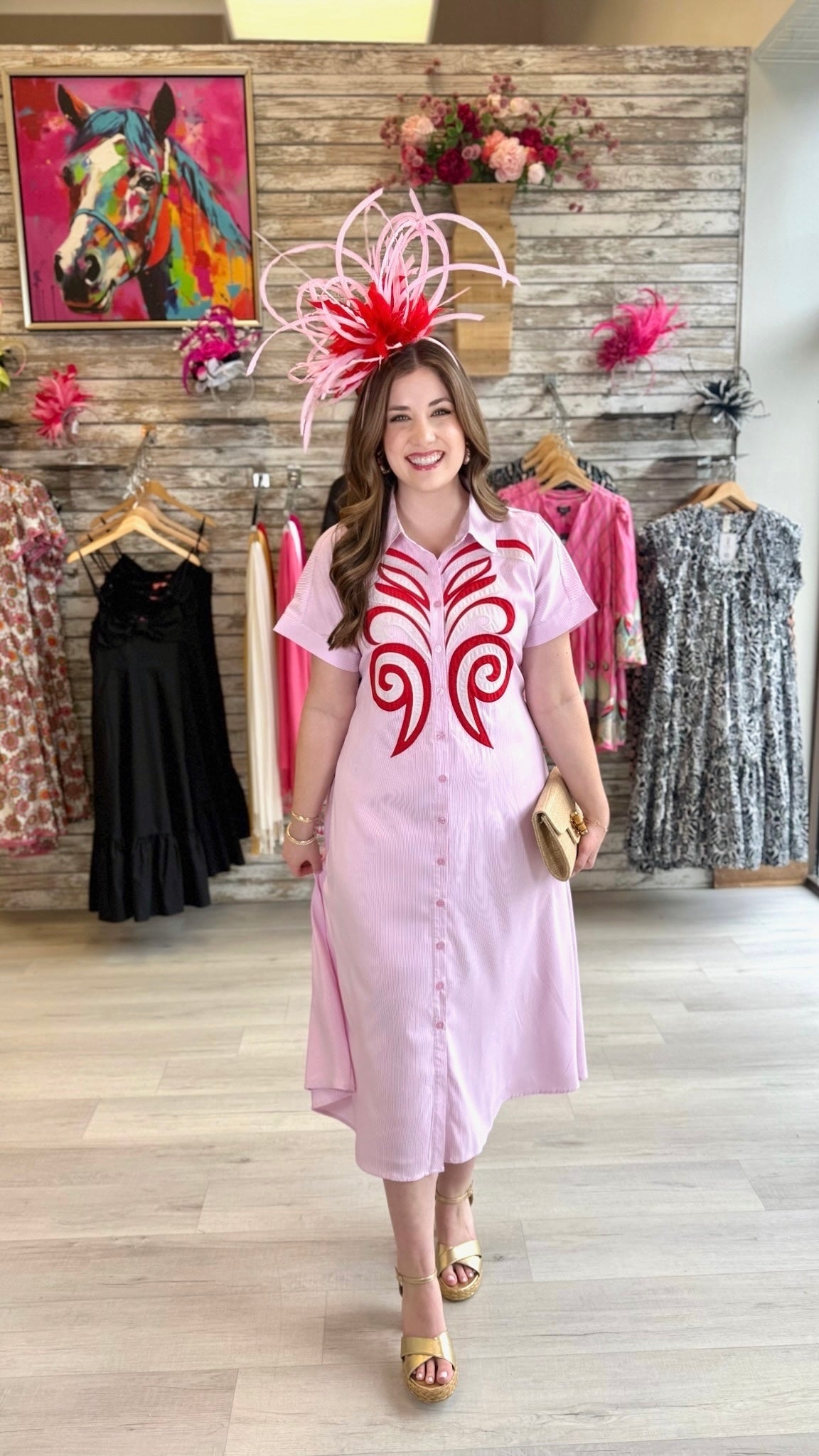 Rory Shirt Dress - Pink