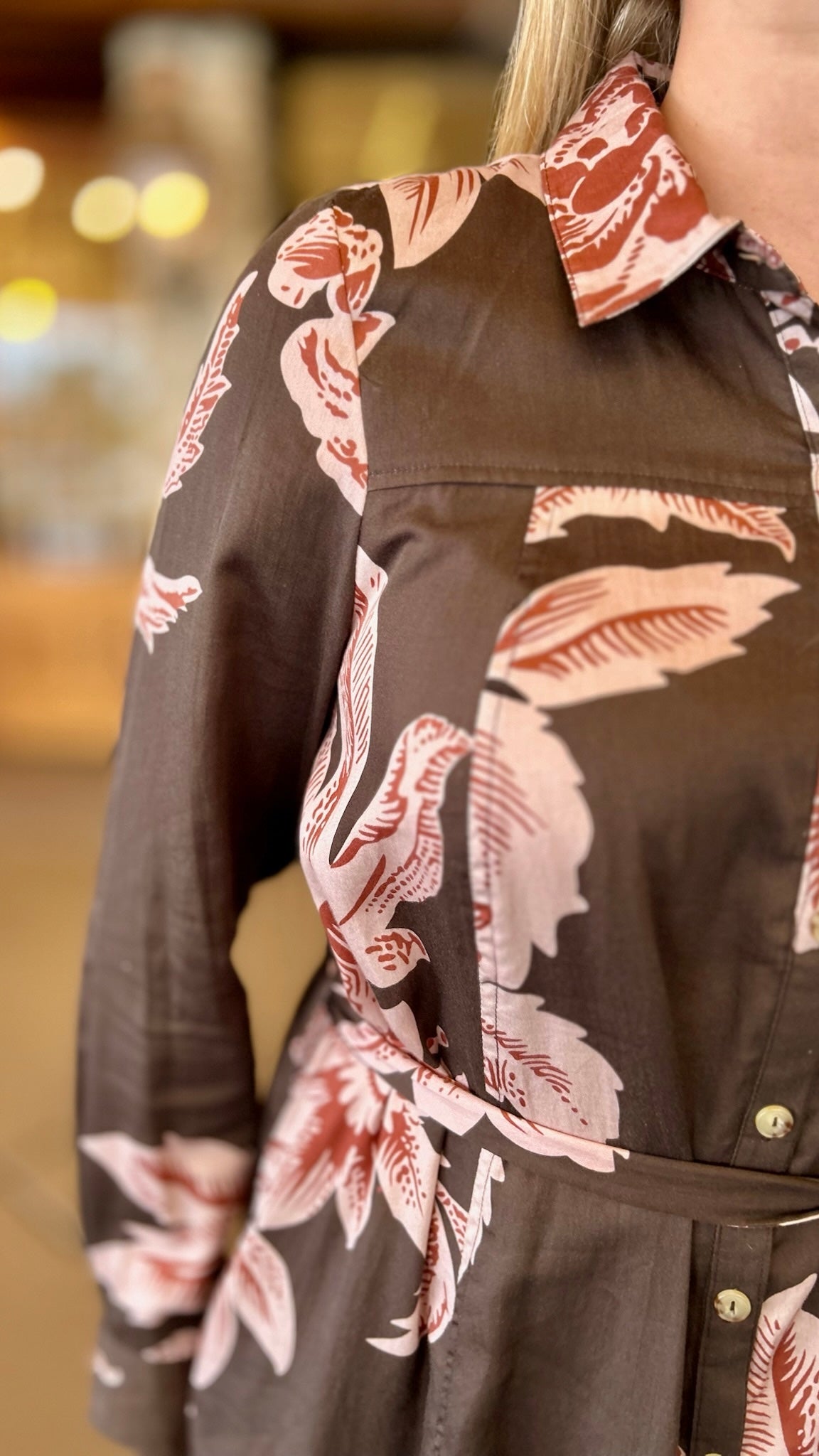 Ivy Jane Fall Tropics Dress - Brown