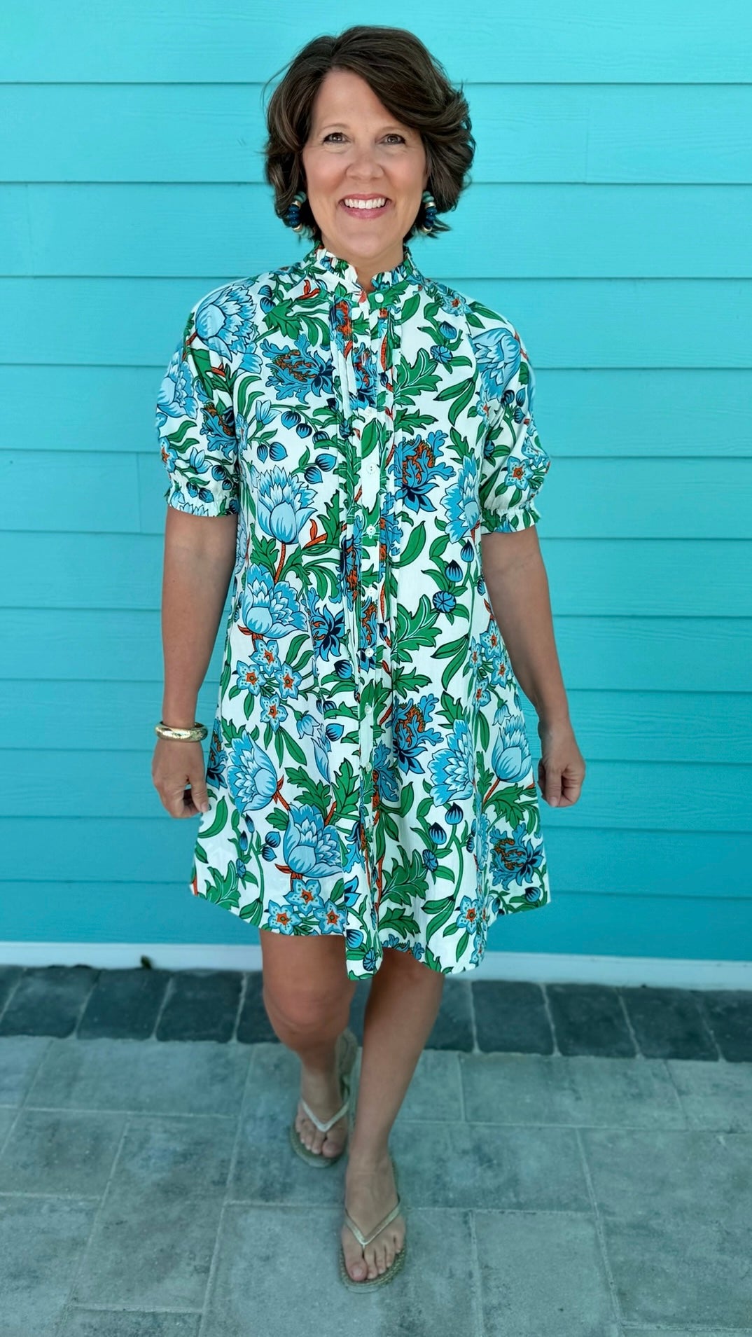 Uncle Frank Pintucked Dress - Floral