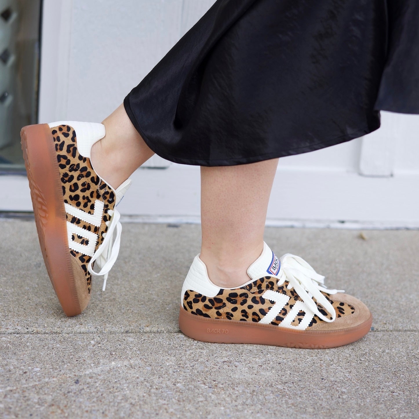 70s〜80s レオパード Boston P in Leopard Cuoio Milk Sneakers | Women's Shoes by BACK 70