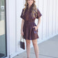 Emily McCarthy Chocolate Faux Leather Dress