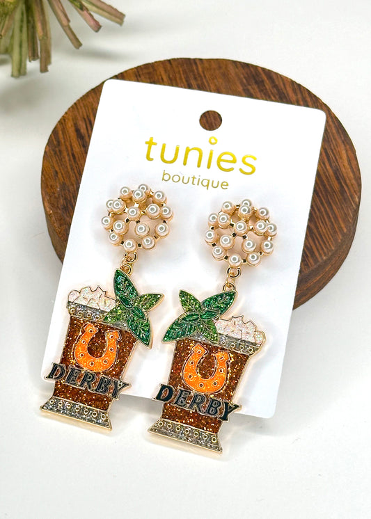 Mint Julep Pearl Cluster Earrings
