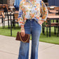 Monet Print Top - Blue Mix