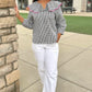 Melanie Gingham  Blouse - Black
