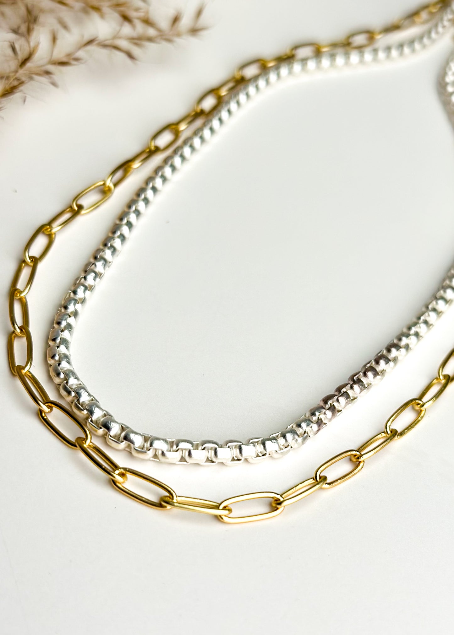 Mixed Metals Layered Necklace