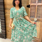 Uncle Frank Midi Tiered Dress - Green