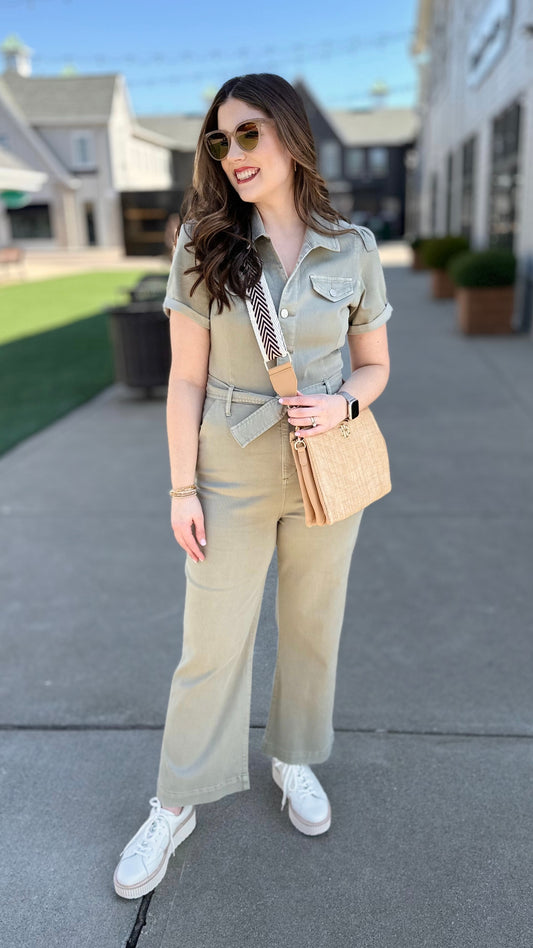 Dear John Riveter Jumpsuit - Matcha