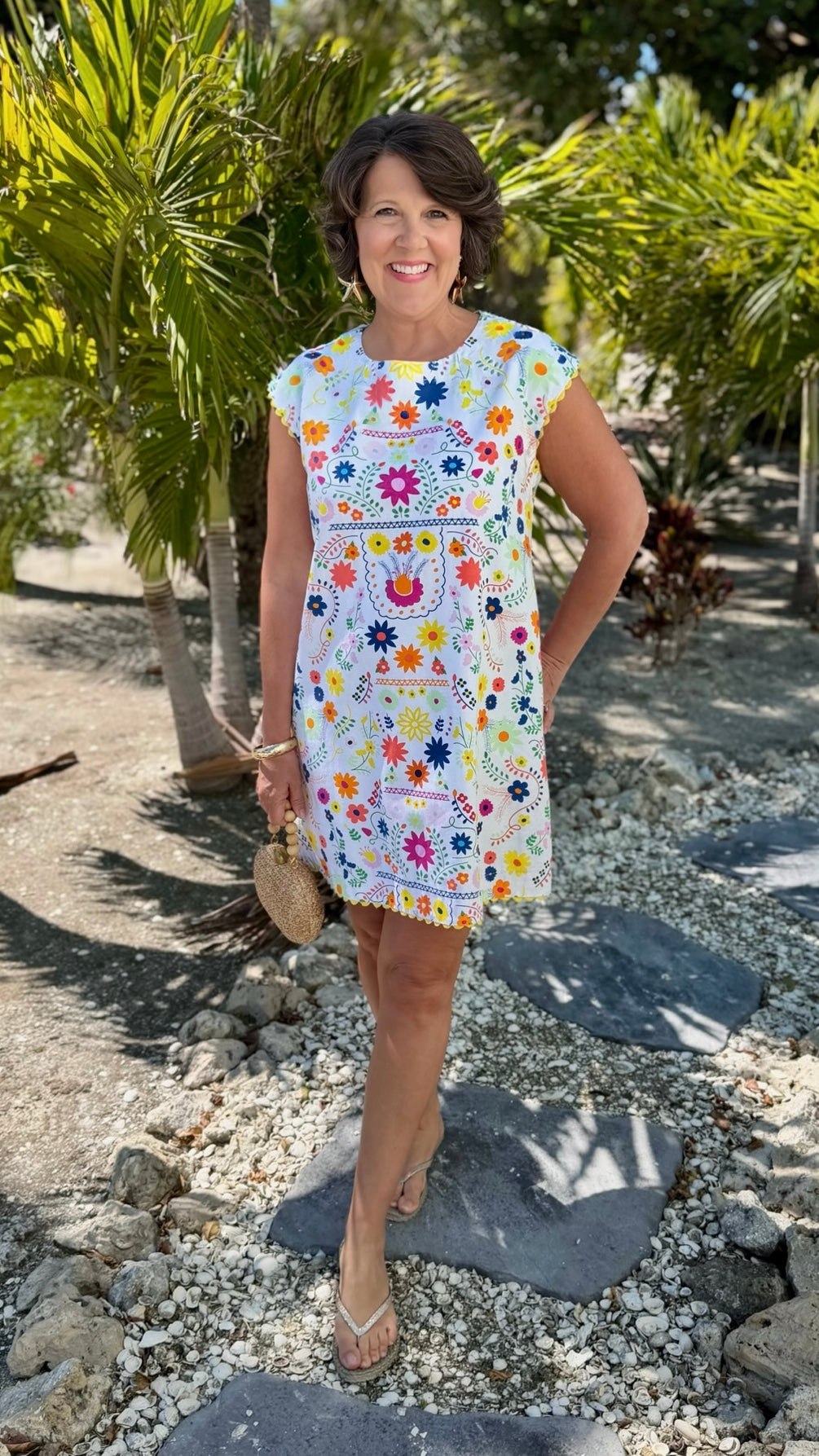 Sister Mary Flores Dress - White
