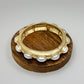 Oval Gold Pearl Domed Bracelet