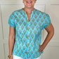 Ivy Jane Pouf Sleeve Top - Blue