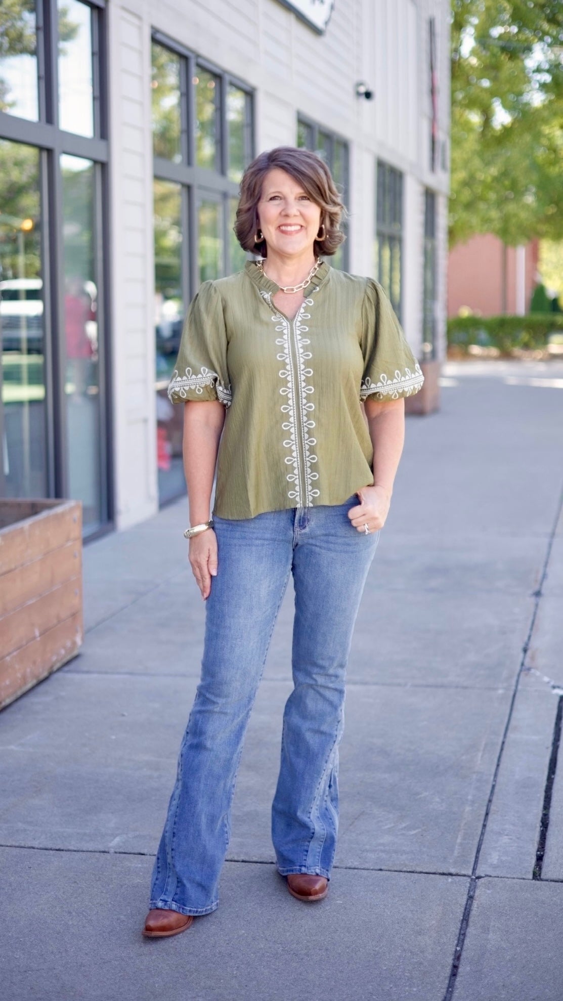 Amelia Top - Olive