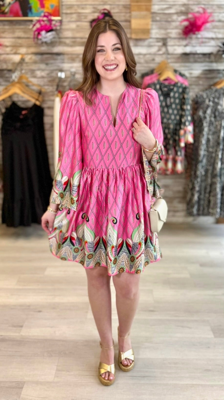 Frances Floral Dress - Pink