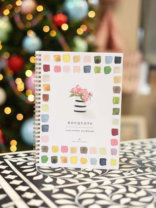 Bouquets Watercolor Workbook