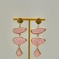 Triple Drop Earrings - Pink