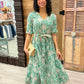 Uncle Frank Midi Tiered Dress - Green