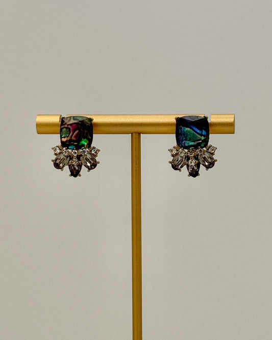 Flower Crown Blue Multi Earrings