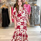 Soleil Floral Dress - Red