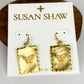 Susan Shaw Gold Butterfly Stamp Earrings