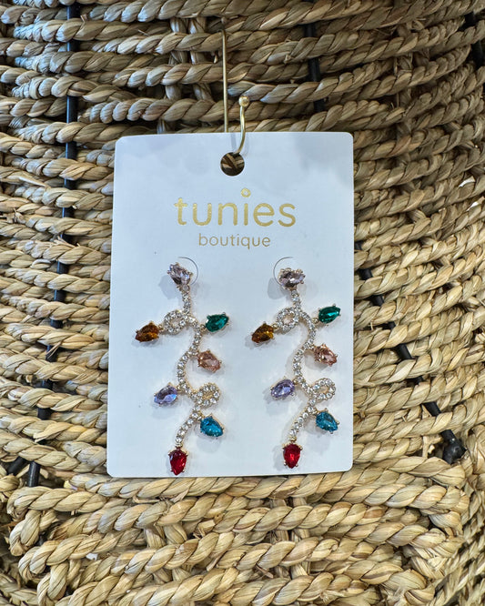 Multi Christmas Light Earrings