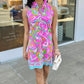 Tabi Pink Multi Swirl Dress