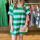Tatum Stripe Dress - Green & Sky Blue
