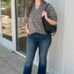 Dani Animal Print Dolman Sleeve Top - Oat