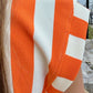 Jayne Stripe Top - Orange & Ivory