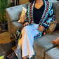 Zoe Crochet Cardigan - Black Multi